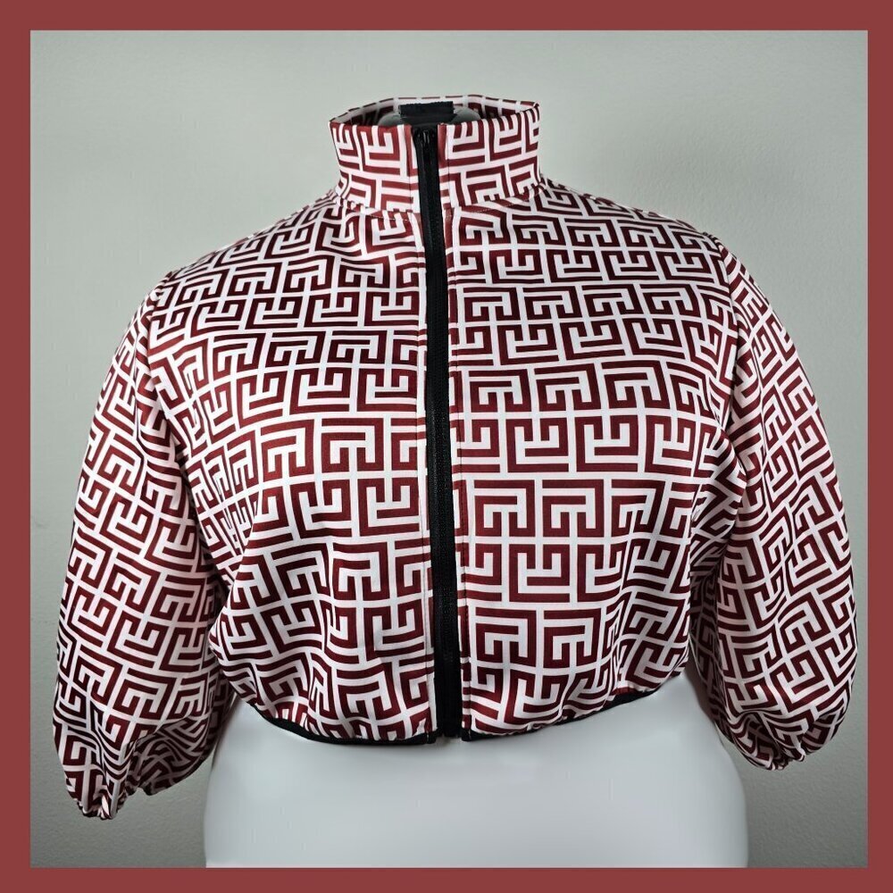 Chic Red Geometric Jacket (Nwot) - image 1